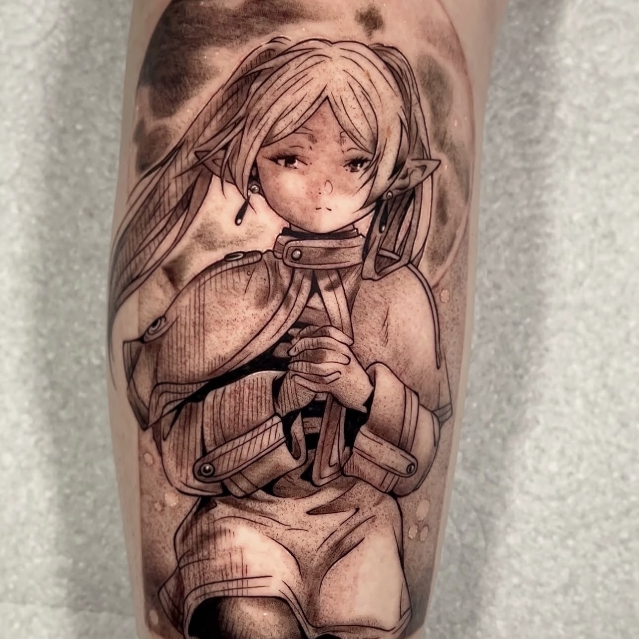 Pop culture portrait tattoo by Demi